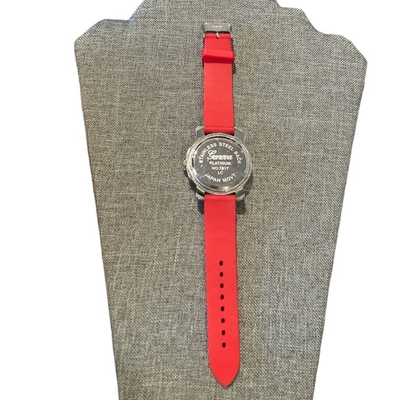 Geneva Platinum 7817 LC Japan Movement Stainless Steel Back Silicone Watch Zebra - Picture 6 of 6